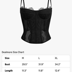 Elegant Black Lace Bustier